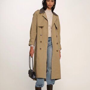 HEARTLOOM Daneela Trench Coat in Chino khaki long jacket classic brown